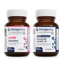 Metagenics Menopause Duo: Herwellness Estrovera - All-natural, Hormone-Free Menopause Supplement - 30 comprimate & Vitamina D3 10000 + K - pentru Bone & Heart Health - 60 Softgels