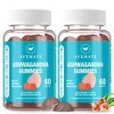 AFXMATE Ashwagandha Gummies & Vitamina D pentru bărbați și femei 120 Conte Aswangdha Supliment (fără GMO, fără zahăr și gluten gratuit)