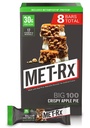 MET-Rx Big 100 Proteine Bar, Masă de înlocuire, 30G Proteine, Gluten gratuit, Crispy Apple Pie, 3.52 oz. ea, 8 Conte (Packing May Vary)