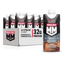 Muscle Milk Pro Advanced Nutrition Proteine Shake, Knockout Ciocolata, 11 Fl Oz Cutie, 12 Pack, 32g Proteina, 1g Zahăr, 16 Vitamine & Minerale, 5g Fibra, Antrenament de recuperare, Ambalaj mai Vary