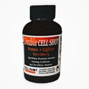 Tart Cherry Punch - 4 Pack - Proteina + Cafeina - Shot cu celule duble - BCAAs cu cofeina, Nootrops, Cacao, Sea Moss, Ginseng, Whey - Wake-Up și Focus