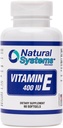 Vitamin E 60 Softgels 400 IU by Natural Systems - Vitamin E Supplements Immune System Support * - Vitamin E Softgels Skin Care - Natural Vitamin E Non-Sugar, Non-Artificial Flavors or Preservatives