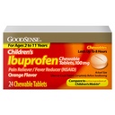 Ibuprofenul pentru copii GoodSense comprimate masticabile, 100 mg, 24 Conte, Reliever durere și Reduce febra (AINS), reduce temporar febra și elimină dureri minore
