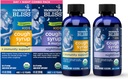 Bliss Organic Cough Syrup & Mucus pentru copii, Ziua și noaptea Combo Pack cu vitamina C și suport pentru imunitate, Conține miere organică și Ivy Leaf, 4 Fl Oz (Pachet de 2)