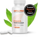 Power Through - Nootrop Creier Supliment pentru Memorie și Focus cu L-Theanine, Bacopa Monnieri, Rhodiola Rosea, B12, Power Pills, Mood Support & Best Brain Supplement for Memory Focus