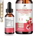 Glucosamine Chondroitin MSM Picături lichide-w/ Turmeric Boswellia Querbetin Bromelain-Vegan, Suport Antioxidant pentru Back, Genunchi, Mâni-Suportul comun Susţine articulaţii sănătoase, Mobilitate şi Cartilaj