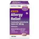 Ajutor pentru alergie - Comprimate de clorhidrat de Fexofenadină USP, 180 mg - 180 comprimate - Medicamente pentru alergii, non- Drowsy 24 ore
