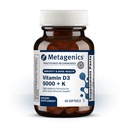 Metagenics Vitamina D3 + K - pentru Artery Health, Immune Support, Bone & Heart Health* - Vitamina D cu MK-7 (Vitamina K2) - Non-GMO - Gluten-Free - 60 Softgels - 5000 UI