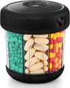 Extra Large Supliment Organizator cu XL 7 Compartimente, TPU Soft Lid ușor de încărcat și de a utiliza Pilula Dispenser, 1 lună Jumbo Deținătorul vitaminei Medicina Organizator Depozit
