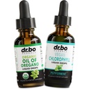 Ulei de Oregano Picături lichide organice & Clorofilă - Ulei de picături de Oregano Extract de tinctură și Clorofilă Vegană corp lichid Dezintoxicare Curățați Suport imun - Digestive Gut Health Odor Cleanse Supliment
