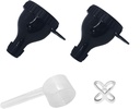 2Pack Container pulbere de proteine pentru a merge Funneluri suplimentare portabile cu bile de sticlă Shaker & Spoon Portable Dispenser pentru fitness și călătorie On-the-Go suplimentare de stocare și soluție de umplere