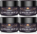 Ajoblanco 600mg Natural Himalayan Organic Shilajit Resin - Himalayan Gold Shilajit Resin cu organic Ayurvedic Blend în mare potenta pentru energie, Putere & Imunitate, Pachet de 4