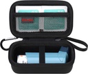 Elonbo Astma Inhalator Carrying Case, Travel Organizator Bag pentru Ventolin Inhaler, Extra Interior Mesh Pocket Fits Astma Mediction, Black+Inside Black (doar CASE! Medicament inhalator Nu este inclus)