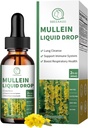 (2 Pack) Mullein picături pentru plămâni, 16-in-1 Mullein Extract de frunze 800MG pentru Lung Cleanse, respiratorii, imunitate, cu Querbetin, Marshmallow, Black Cumin Seed, Elderberry, Non-GMO, 2 Fl Oz
