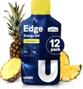 UCAN Edge Energy Gel Shots, Ananas (12, 1.87 Ounce Packets) pentru rularea, formare, antrenamente, Fitness, Ciclism, Crossfit 