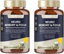 Totaria C-ognitiv cu pastile de cofeină, L-Tyrosine, Alpha GPC, Ginkgo Biloba, Bacopa Monnieri Brain Supliment pentru memorie și concentrare, Brain Nootrop Support - Non-GMO, Gluten Free (120 Counts)