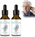 Tinitus Relief pentru urechi inelare, Zencortex picături de urechi Cortex, Zencortex pentru tinitus, Ajuta cu Eardrum Health, Promovează Claritatea auditivă, Sticla pentru 30 zile (2 ambalaj)