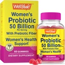 Ei bine, da Femei Probiotice 50 Miliarde Gume 12 Strains - cu Prebiotic Fibră pentru Digestive - Vaginal, Digestive, Immune Suport și Gut Sănătate - Perioada de valabilitate Gummii Probiotice stabile - 60 Gume