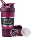 BlenderBottle Shaker Sticla cu Organizator de pastile și depozitare pentru pulbere de proteine, Classic V2 ProStatk System, 22-Ounce, Plum