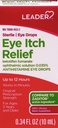 LEADER picături de ochi sterili pentru alergie oculară & Itch Relief, soluţie de antihistaminică Ketotifen 0,035%, acţionează în minute, până la 12 ore, concentraţie de prescripţie 0,34 oz