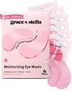 Grace & Stella Premiu Câștigarea sub masca ochi - Reduce cercuri întunecate, ochi pufos, saci de ochi, riduri - Gel sub patch-uri ochi - Cadouri pentru mama - Vegan Cruzimea-Libera Self Care (Pink, 6 perechi)