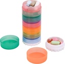Portabil 7-Day Stackable Pill Organizator cu 2 pastile pentru medicamente, vitamine și suplimente ataşabile la Calendar magnetic. Perfect pentru călătorie sau utilizare acasă.