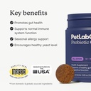 PetLab Co. - Gut & Ear Health Bundle: Probiotice pentru câini, Suport Gut Health & Alergii sezoniere, & Ureche Curățator pentru câini, Sprijinirea Yeast & Canale Urechi sănătoase - Ușor de utilizat Formulas