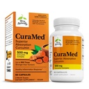 Terry Natural CuraMed 500mg - Supliment antioxidant pentru Brain & Immune Health Supplement with Curcumin & Turmeric Essential Oil - Herbal Liver Support - 60 Softgels