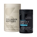 Sport de cercetare Triple Putere Omega 3 ulei de pește 1250 mg Burpless Supliment cu Omega3s EPA & DHA non-GMO, gluten Peptide gratuit și colagen pentru toate sexele Hidrolized tip 1 & 3 Proteină pulbere