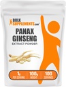 BulkSupplements.com Ginseng Root Extract pulbere - Panax Ginseng Supliment, Herbal Supplement - Vegan & Gluten gratuit, 1g per Serving, 100g (3.5 oz) (Pachet de 1)