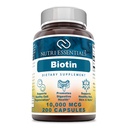 Biotin 10000 Mgg 200 capsule (non-GMO)- sprijină părul sănătos, pielea și unghiile - promovează întinerirea celulelor și producția de energie