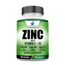 American Standard Supplements Zinc 100mg, Vitamina C 1000mg, şi vitamina D3 5000 UI (125mcg) Per Serving - Gluten Free, non-GMO, 120 capsule, 60 Servings