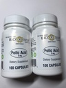 Acid folic 5mg - BioTech Pharmacal - 100 capsule - Ambalaj cu 2 capsule
