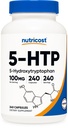 Nutricost 5-HTP 100mg, 240 capsule vegetariene (5-hidroxitriptofan) - fără GMO & Gluten