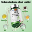 Lung Health, Herbal Quercetin & NAC, Respirație de sprijin, Lung Cleanse, Vitamina C, Zinc, GMP, Made in USA 60 Capsule