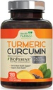 Curcumina Turmeric Supliment 2600 mg - 95% Curcuminoide cu Turmeric organic & BioPerine Pepper negru pentru cea mai bună absorbţie, Nature's Vegan Joint Support, non-GMO Tumeric, îmbuteliat în SUA - 180 capsule