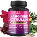 BMVINVOL L Arginine L Citruline Supliment Plus Sfeclă rădăcină, Moringa, Olive, Spanac roșu pentru suport de zi cu zi - 90 capsule