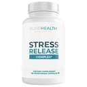 Complexul de eliberare a stresului de cercetare PUREHEALTH - Suplimentul de susţinere a dispoziţiei pentru femei şi bărbaţi - ajută cu stresul ocazional şi relaxarea - cu Ashwagandha, L Theanine, Lemon Balm, Niacin & More - 90 capsule