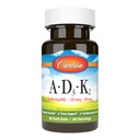 Carlson - Vitaminele A, D3, K2, 3000 mcg RAE Vitamina A, 125 mcg Vitamina D3, 90 mcg Vitamina K2 ca MK-7, Bon Building, Calciu Utilizare, 60 Geluri Soft