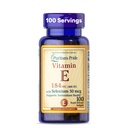 Puritan's Pride Vitamina E 184mg (400 UI) cu Selenium 50mcg, Supliment de vitamine pentru sistemul imunitar şi suport antioxidant pentru sănătate, 3 luni de aprovizionare, 100 rapid de eliberare Softgels