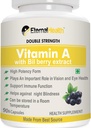 Eterna.l-Health Vitamina A (Forţă dublă) cu extracte de bilberry şi retinil palmitat extracte - forma de potenţă înaltă - Suporturi viziune sănătoasă şi sistem imunitar şi creştere sănătoasă 