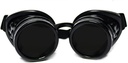 GloFX Steampunk Goggles Tinichea - Rave EDM Festival Accesorii - Gotic Cosplay Welder Goggles - Black Goggles cu Tint Lenses