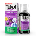 Medicina de tuse pentru copii TUKOL - Tuse & congestie Relief, Chestal Tuse Suppressant pentru copii, Copii Rece și Medicina Tuse, Copii Sirop de tuse pentru vârstele 4+ Aroma de struguri 4 FL OZ