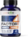 LIVEGOODTM Factor 4, Omega 3 Ulei de pește cu EPA & DHA, CoQ10, și Turmeric, suplimente avansate Q10 Coenzime & CoQ10, Suplimente DHA pentru inimă, suport comun și imun, Made in USA, 60 Count,