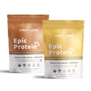 Sprout Living Proteina Epic Bundle - Ciocolata Maca & Vanilla Lucuma (20g Organic Plant-Based Proteine Powder, Vegan, Gluten Free, Superfoods) 1lb, 12 Serviri