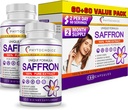 Suplimente de șofran - 100% capsule pure de extract de șofran - Boost Energy & Mood, Focus, Viziune, Suporturi ochi, Retina, și Lens Sănătate, Sprijin inima de sănătate pentru femei și bărbați - Made in USA - 120 capsule