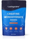 Luckycare Creatina Monohidrat - 5000 mg Pure Micronized Createrina - Creatine Powder Support for Power & Performance - 100 Servings, 500G