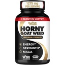 Herny Goat buruieni 1275 mg MAX STRENGTH w/Maca (2 lună de aprovizionare) - Energy & Performance Complex pentru bărbați și femei 120 capsule Vegane