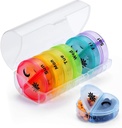 Medical Box Travel Pill Organizator Caz, 2 ori pe zi, Large AM/PM Săptămânal Pilula Distribuitor Planner, Medicina Reminder Deţinătorul 7-Day pentru vitamine, ulei de peşte, Suplimente de calciu zilnic, Capsule