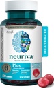 NEURIVA Plus Suplimentul Brain pentru Memorie,Focus & Concentration+ Functie cognitiva cu vitamine B6 & B12 si Nootrops Testate clinic Fosfatidilserină și Neurofactor,50ct gumiile de capsuni